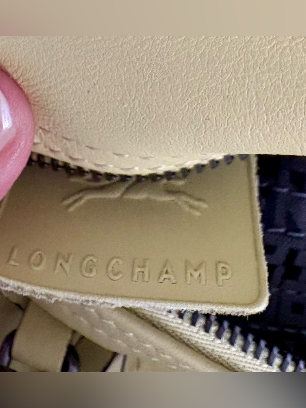Longchamp Mini Top-Handle Bag in Lime Leather - Picture 5 of 9